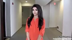 Homemade video of a cute Indian teen getting bitchy and dirty for a job