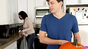 Sensual family moment: Aubrey Sinclair and Alex D in a heated pumpkin scene