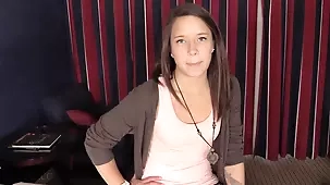 Intimate video of a young woman on a bed captured by hidden camera