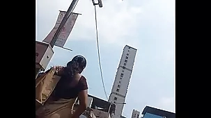 Sexy Indian aunty takes on multiple cocks in public