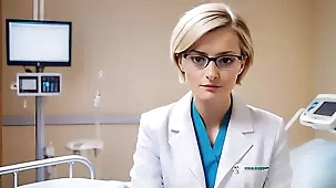 Busty 3D lesbian doctor Mia instructs virgin teen to expose herself and perform oral sex