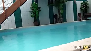 A POV video of intimate pool sex available for purchase with tags including oral sex, camera, cowgirl, and financial transactions