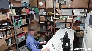 Blackmailed officer's degrading punishment in the backroom